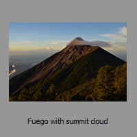 Fuego with summit cloud
